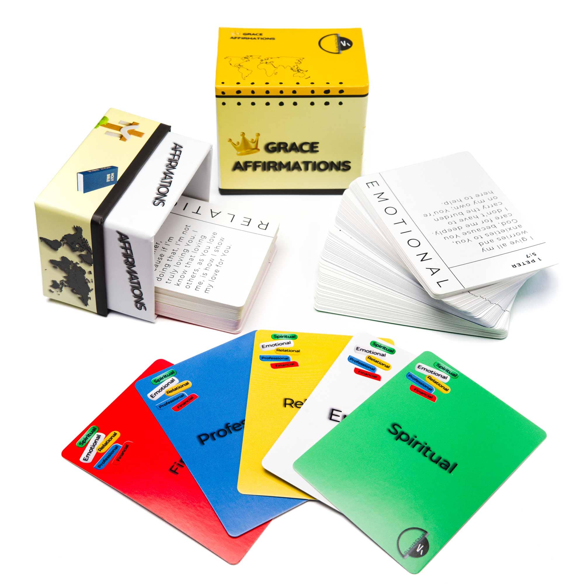 150 Christian Affirmation & Repentance Cards – Spiritual, Emotional, Relational, Professional & Financial