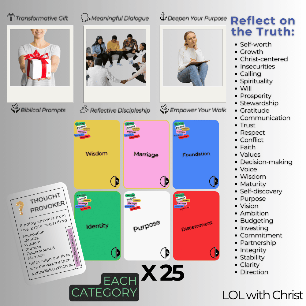 Christian Reflective Question Cards – Scripture Cards for Women & Bible Study